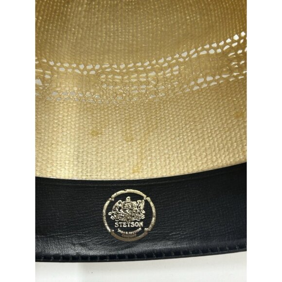 Stetson Cattleman Cowboy Hat Size 7 1/4 Feather In Band Natural Rodeo Festival - Picture 13 of 13